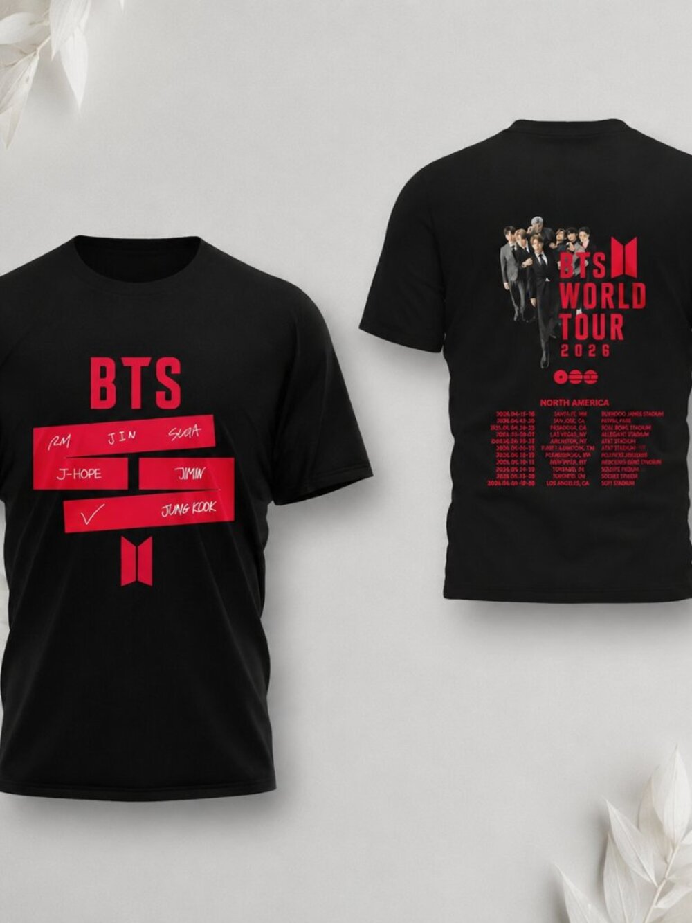 BTS World Tour 2026 Graphic Tee - BTS Concert 2026 1 Shirt